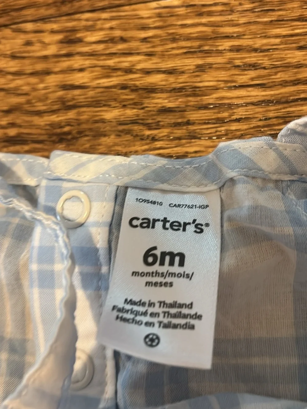 Carter's Yellow Floral & Light Blue Plaid Baby Two-Piece Matching Sets